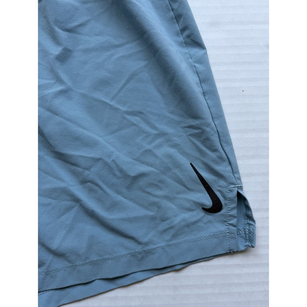 Nike Yoga Dri Fit Lined Shorts Men's Medium Blue - Picture 2 of 11